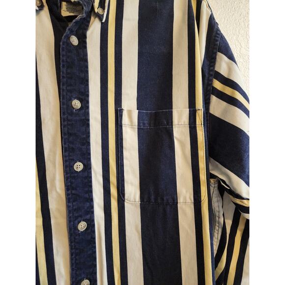 Eddie Bauer Mens Striped Long Sleeve Button Up Lg - Picture 2 of 7